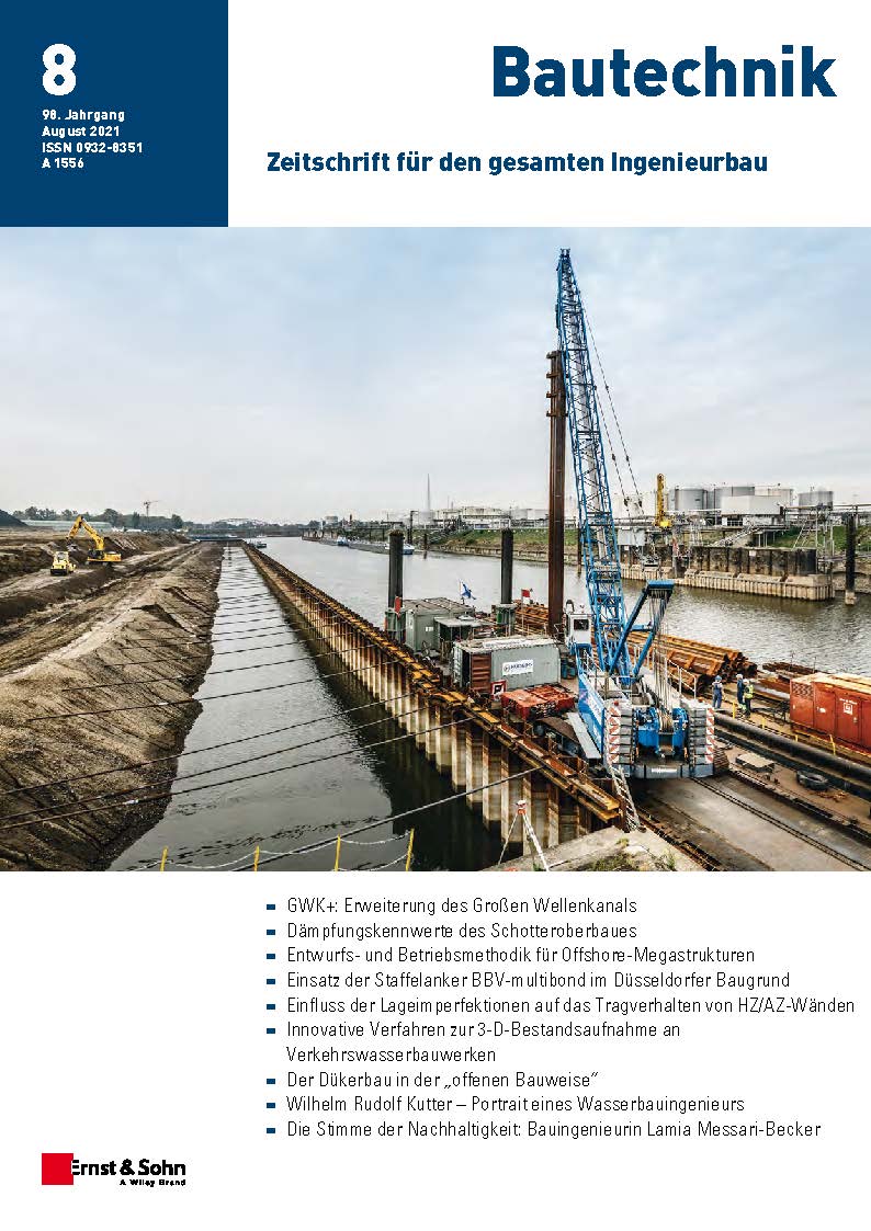 Zeitschrift Bautechnik 08/21 erschienen