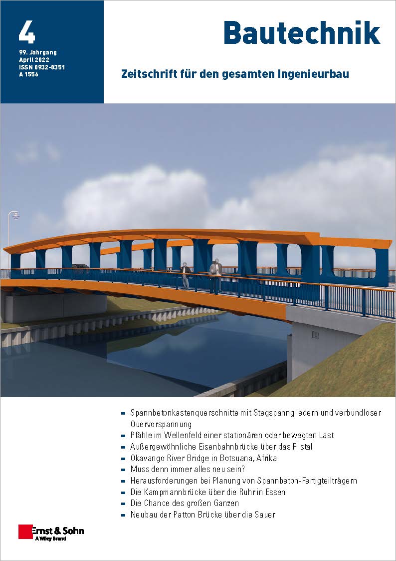 Zeitschrift Bautechnik 04/22 erschienen
