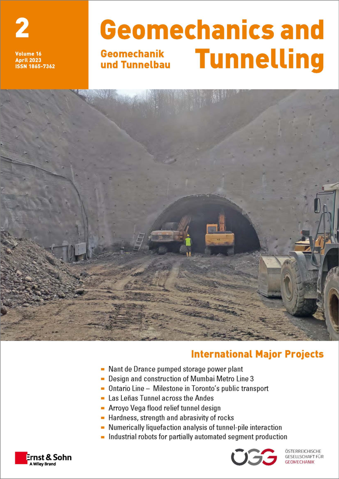Zeitschrift Geomechanics and Tunnelling 02/23 erschienen