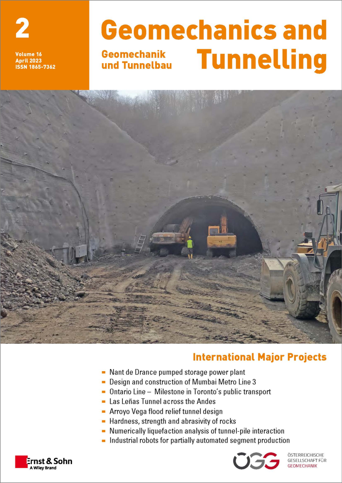 Journal Geomechanics and Tunnelling 02/23 published