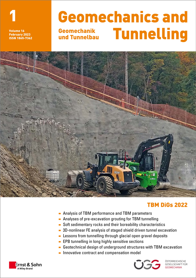 Journal Geomechanics and Tunneling 01/23 published