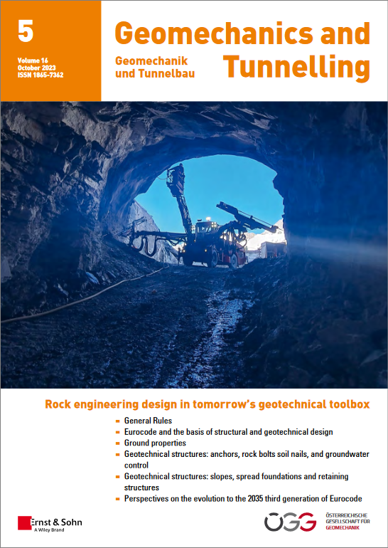 Zeitschrift Geomechanics and Tunnelling 05/23 erschienen
