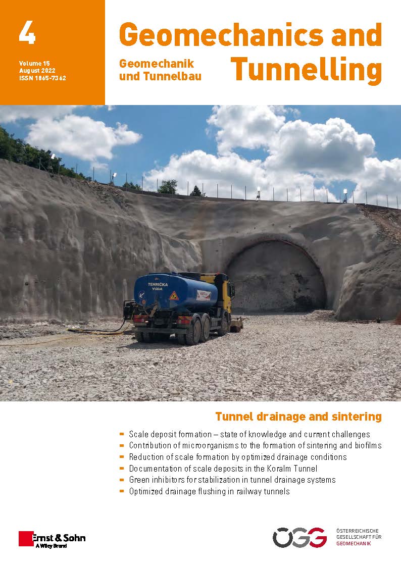 Journal Geomechanics and Tunnelling 04/22 published