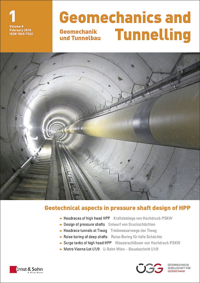 Cover Geomechanics and Tunnelling 01/15