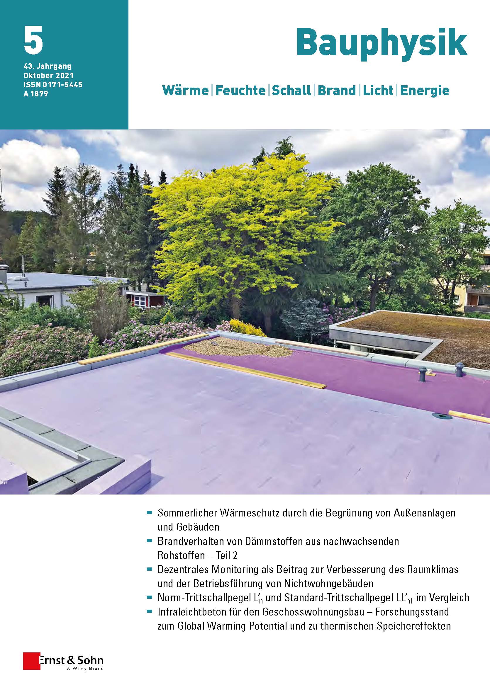 Zeitschrift Bauphysik 05/21 erschienen