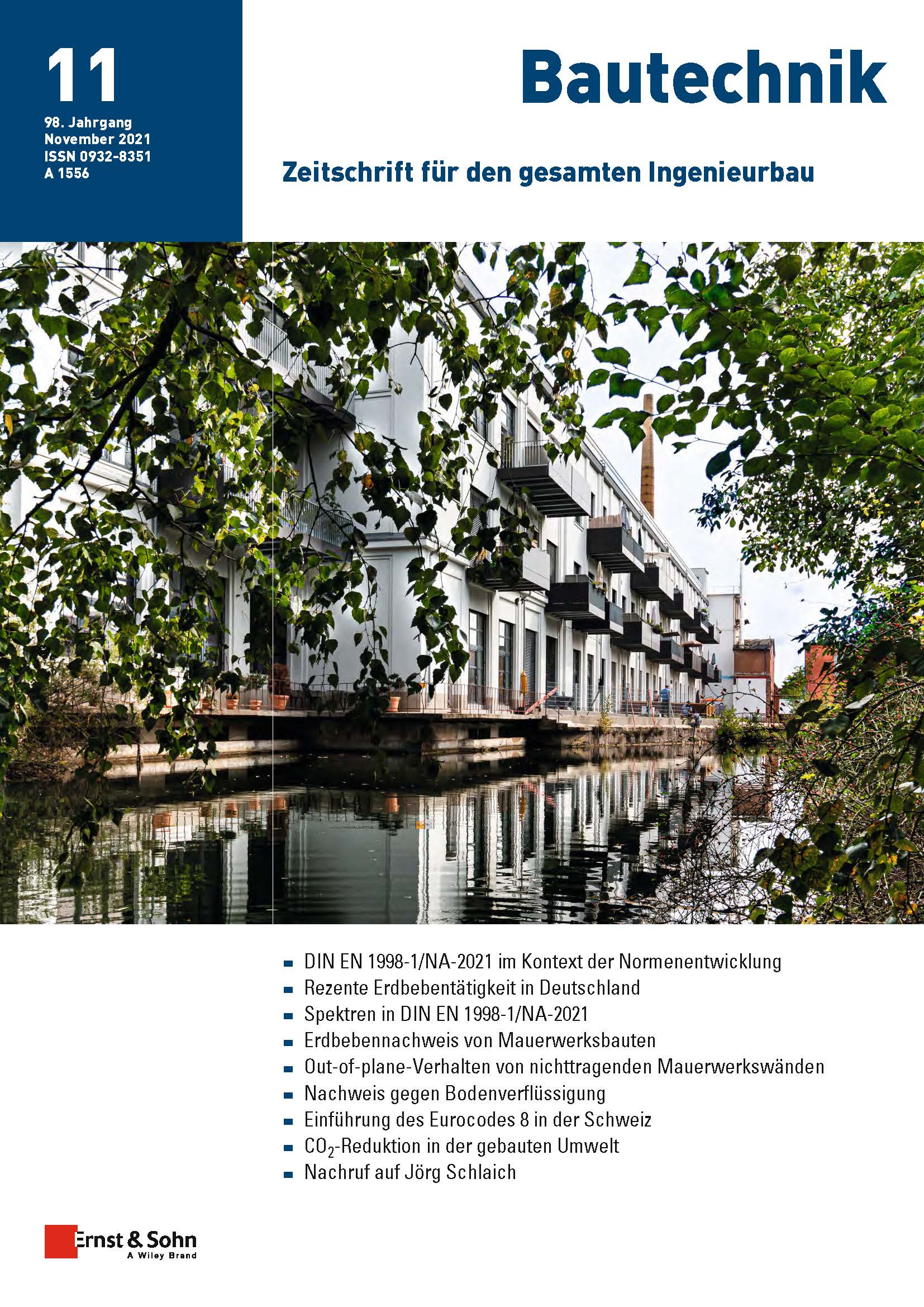 Zeitschrift Bautechnik 11/21 erschienen