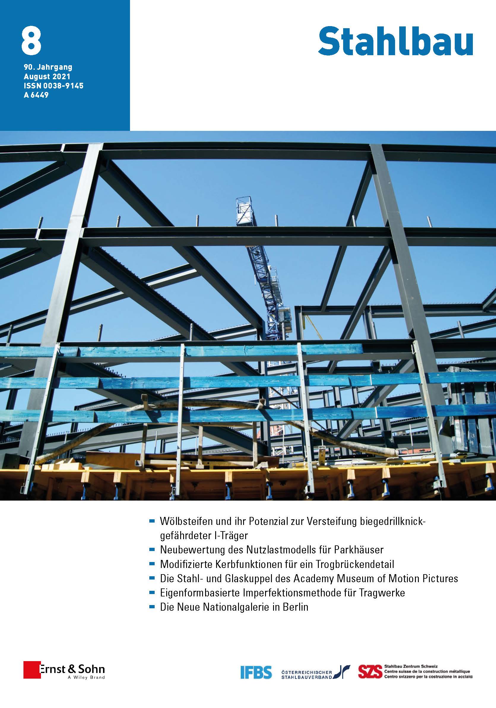 Zeitschrift Stahlbau 08/21 erschienen