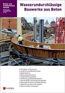 Cover Sonderheft Wasserundurchlässige Bauwerke aus Beton 2014